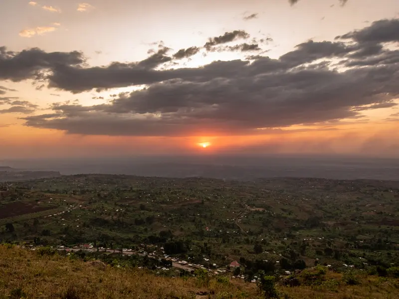 sunset in sipi at the viewpoint
